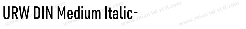 URW DIN Medium Italic字体转换